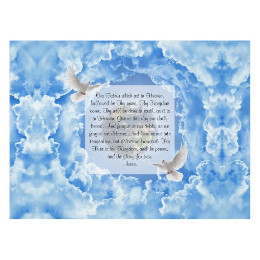 主の祈りの言葉 テーブルクロス (正面(横))