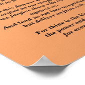 主の祈りの言葉 – バージョ伝統的ン ポスター (角)