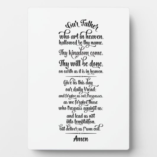 主の祈りの言葉 フォトプラーク (正面)