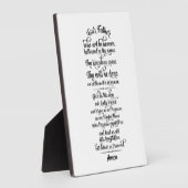 主の祈りの言葉 フォトプラーク (側面)