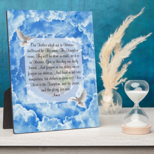 主の祈りの言葉 フォトプラーク (側面)