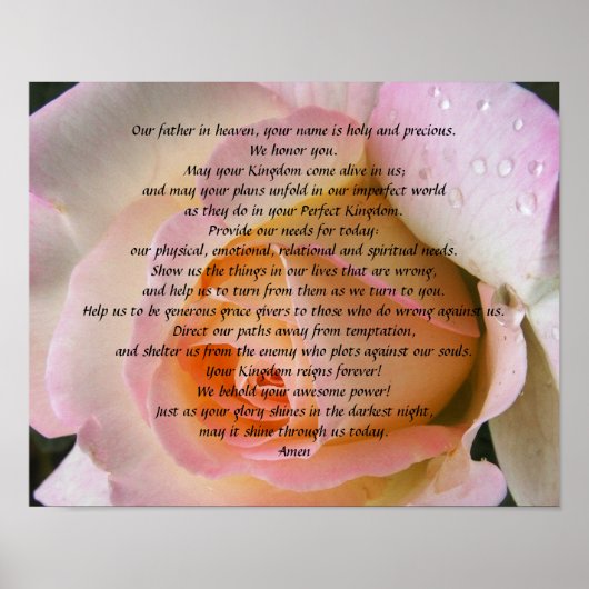 主の祈りの言葉 ポスター (正面)