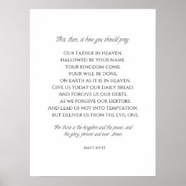 主の祈りの言葉。 ポスター