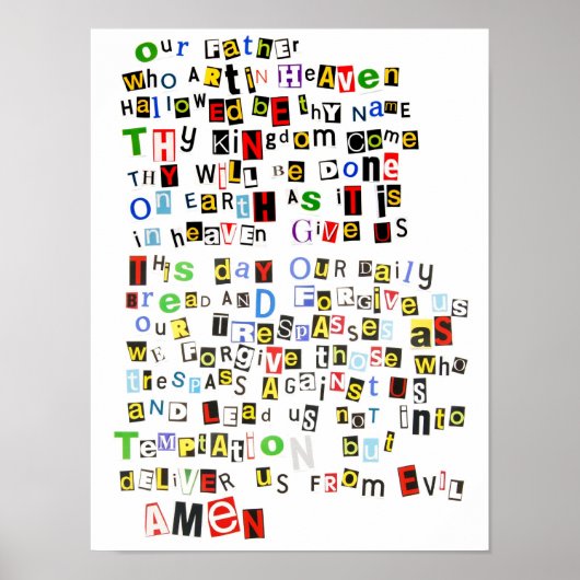 主の祈りの言葉 ポスター (正面)