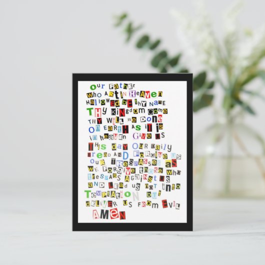 主の祈りの言葉 ポストカード (スタンド正面)