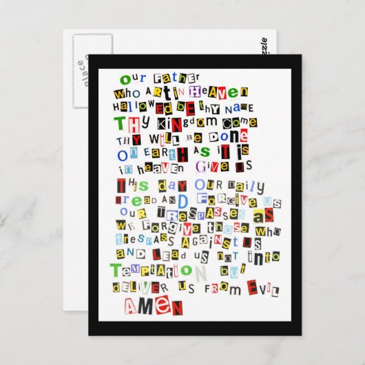 主の祈りの言葉 ポストカード (正面/裏面)