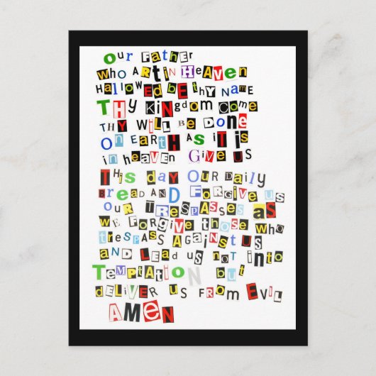 主の祈りの言葉 ポストカード (正面)