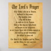 主の祈りの言葉(伝統的) ポスター (正面)