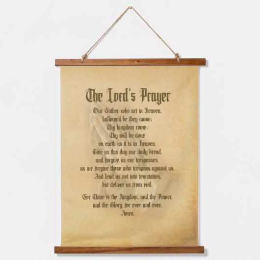 主の祈りの言葉(伝統的) 吊り下げ型タペストリー (正面)