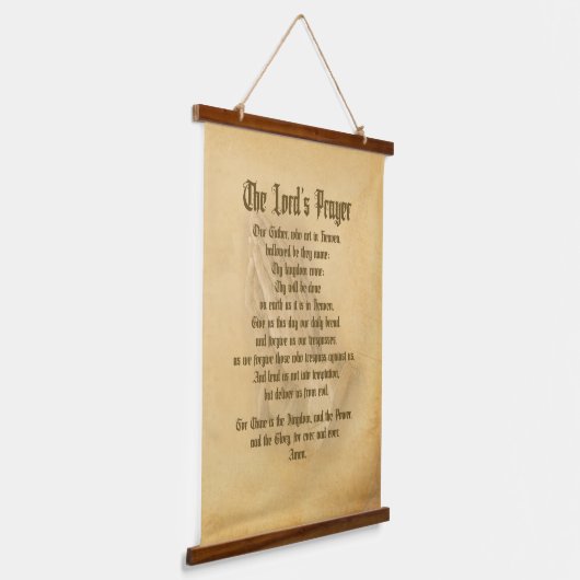 主の祈りの言葉(伝統的) 吊り下げ型タペストリー (傾斜あり)