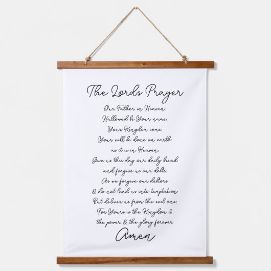 主の祈りの言葉 吊り下げ型タペストリー (正面)