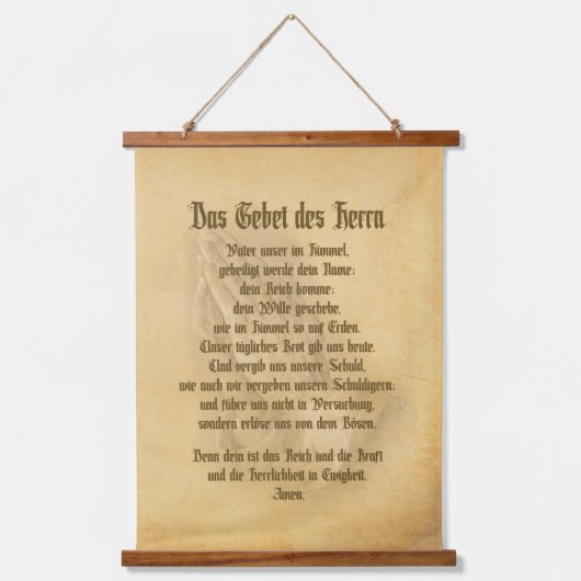 主の祈りの言葉 吊り下げ型タペストリー (正面)