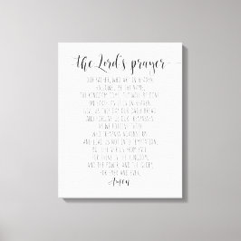 主の祈りの言葉、天国で芸術する父 キャンバスプリント