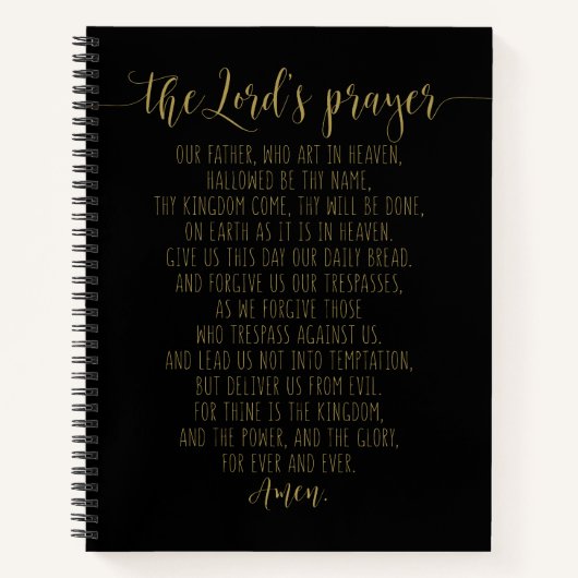 主の祈りの言葉、天国で芸術する父 ノートブック (正面)