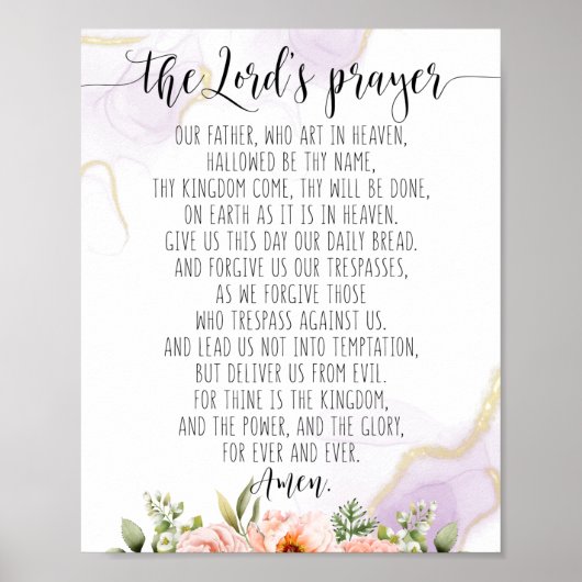 主の祈りの言葉、天国で芸術する父 ポスター (正面)