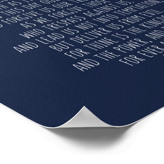 主の祈りの言葉、天国で芸術する父 ポスター (角)