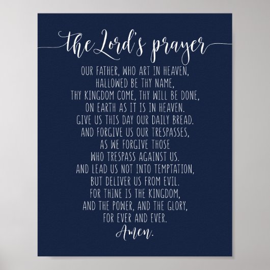 主の祈りの言葉、天国で芸術する父 ポスター (正面)