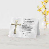 主の祈りの言葉(白) カード (黄色い花)