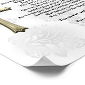 主の祈りの言葉(白) ポスター (角)