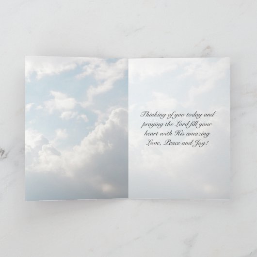 主の祈りの言葉、私たちの父は天国で芸術を学んだ。 カード (内部)