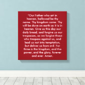 "主の祈りの言葉" 12 x 12キャンバスプリント キャンバスプリント (インサイチュ (ウッドフロア))