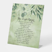 主の祈りをフィーチャーしたホームデコレーション 台座サイン (正面)