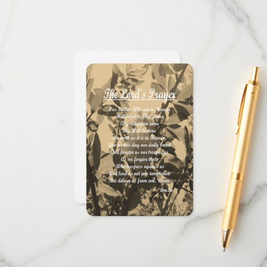 主の祈り エンクロージャーカード (正面/裏面インサイチュ)