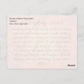 主の祈り、オレンジ色のヴィンテージ背景 ポストカード (裏面)