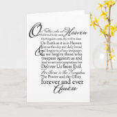 主の祈り キリスト教 無地 挨拶状 洗礼 カード (黄色い花)