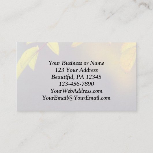 主の祝福と保護 名刺 (裏面)