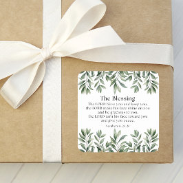 主の祝福 - あなたを守り、恵みを与える スクエアシール