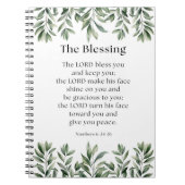 主の祝福 - あなたを守り、恵みを与える (民数記 6:24-26) ノートブック (正面)