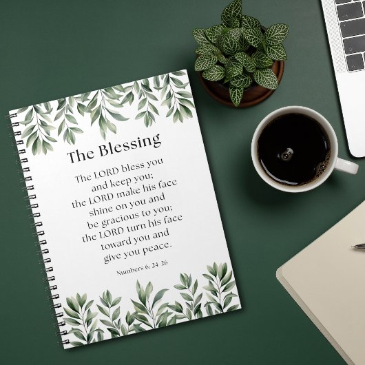 主の祝福 - あなたを守り、恵みを与える (民数記 6:24-26) ノートブック