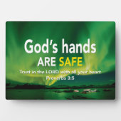 主の箴言3:5へのクリスチャンの信頼 フォトプラーク (正面)