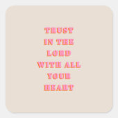 主の約束を信じる聖書の一節の引用文 スクエアシール (正面)