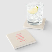 主の約束を信じる聖書の一節の引用文 ストーンコースター (横)