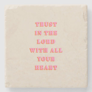 主の約束を信じる聖書の一節の引用文 ストーンコースター