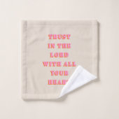 主の約束を信じる聖書の一節の引用文 バスタオルセット (ウォッシュタオル)