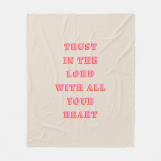 主の約束を信じる聖書の一節の引用文 フリースブランケット (正面)