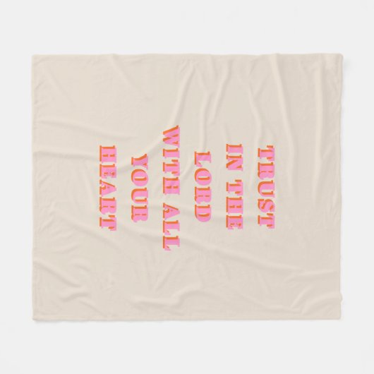 主の約束を信じる聖書の一節の引用文 フリースブランケット (正面(横))