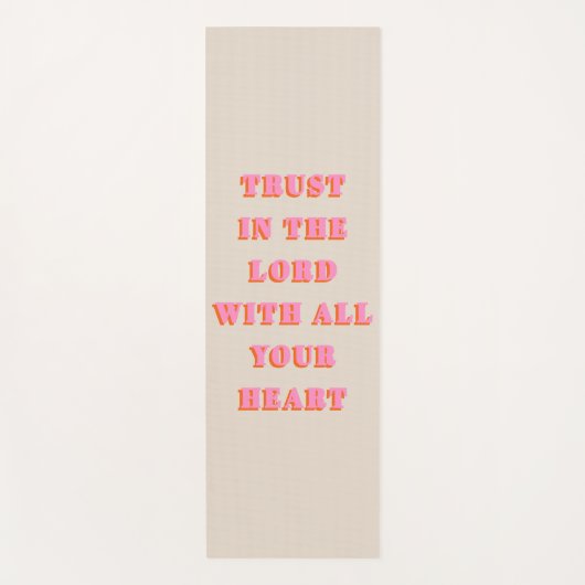 主の約束を信じる聖書の一節の引用文 ヨガマット (正面)