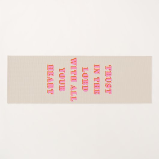 主の約束を信じる聖書の一節の引用文 ヨガマット (正面(横))