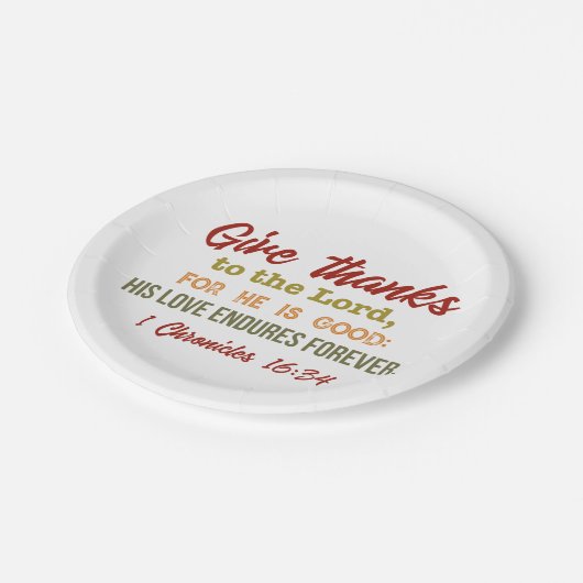 "主の紙皿への感謝を与えて下さい ペーパープレート (アングル)