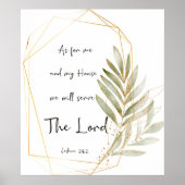 主の緑のと金ゴールドのフレームに仕える ポスター (正面)