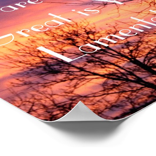 主の聖書の聖句の着実な愛の日の出この日 ポスター (角)