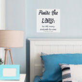 主の聖書の聖句を賛美する黒白12 X 12 箔ポスター (インサイチュ (寝室))