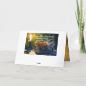 主の聖書の詩の挨拶状への感謝を与えて下さい シーズンカード (裏面)