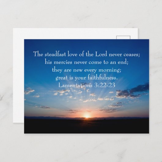 主の聖書の詩の郵便はがきの不動愛 シーズンポストカード (正面/裏面)