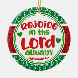 主の聖降誕祭いつもピリピ セラミックオーナメント