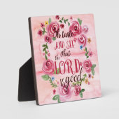 主の良さを知り、味わってみなさい。詩篇34:8 フォトプラーク (正面)